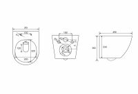 Безободковый подвесной унитаз ABBER Bequem AC1101MBG темно-зеленый схема 11