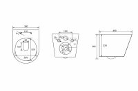 Безободковый унитаз ABBER Bequem AC1102MW белый матовый схема 8