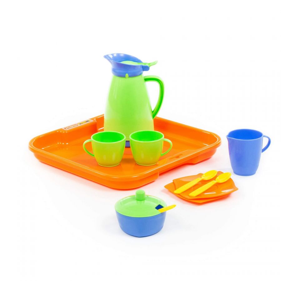 Набор детской посуды "Алиса" с подносом на 2 персоны