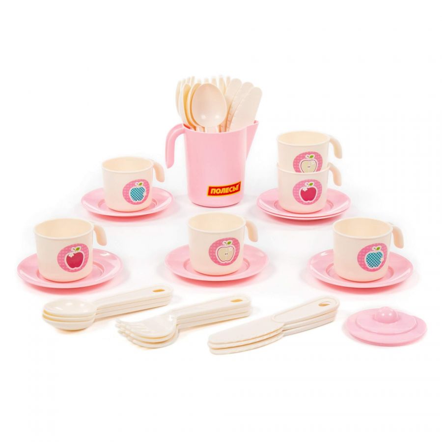 Набор детской посуды "Анюта" на 6 персон (V6) (32 элемента) (в сеточке)