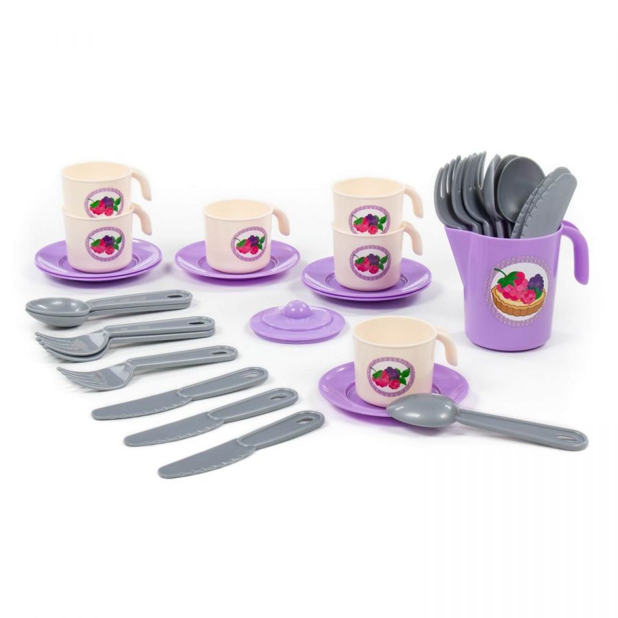 Набор детской посуды "Анюта" на 6 персон (V2) (32 элемента) (в сеточке)