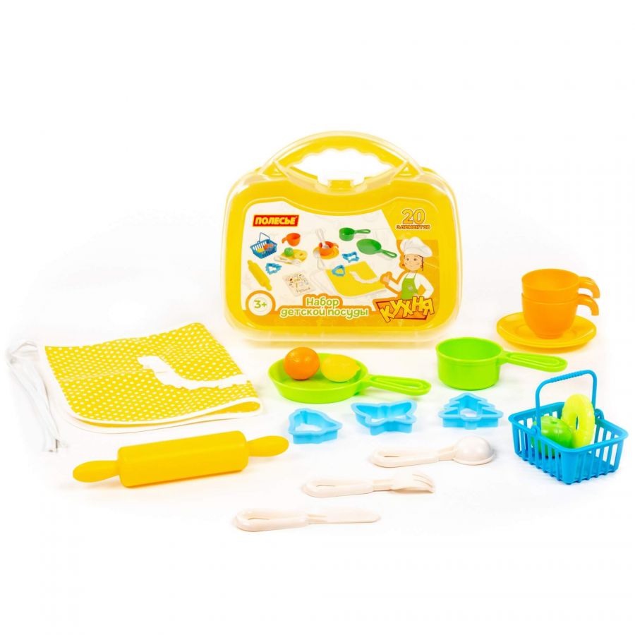 Набор детской посуды (20 элементов) (в чемоданчике малом)