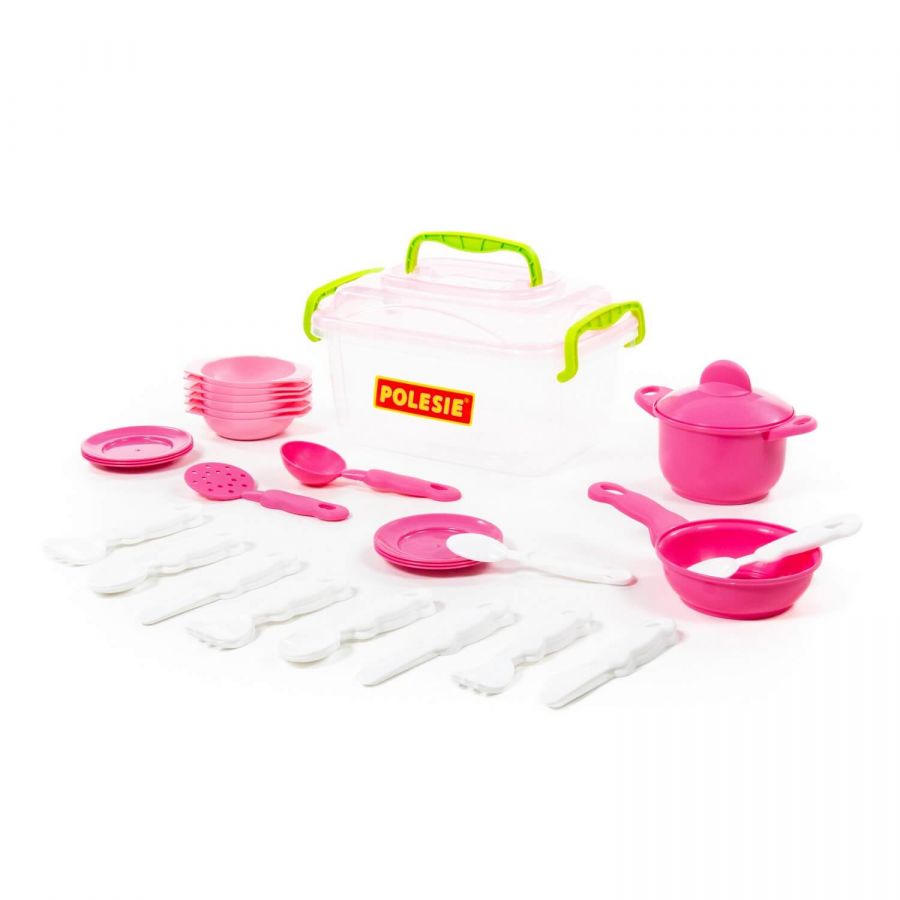 Набор детской посуды (35 элементов) (в контейнере)
