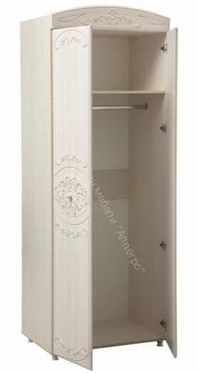 Шкаф 2 - х дверный Каролина (Патина), Вудлайн кремовый/Сандал белый
