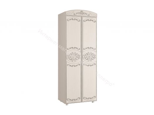 Шкаф 2 - х дверный Каролина (Патина), Вудлайн кремовый/Сандал белый