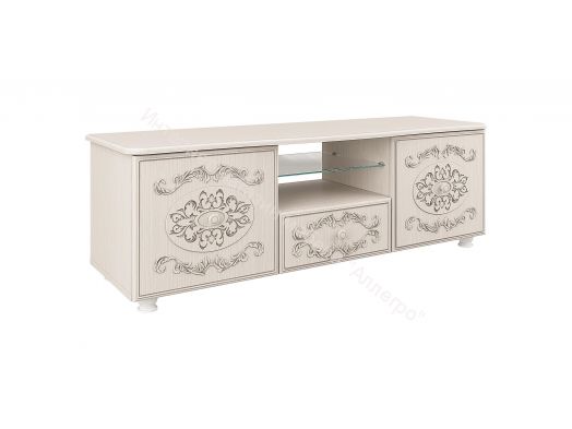 Тумба под ТВ Каролина (Патина), Вудлайн кремовый/Сандал белый