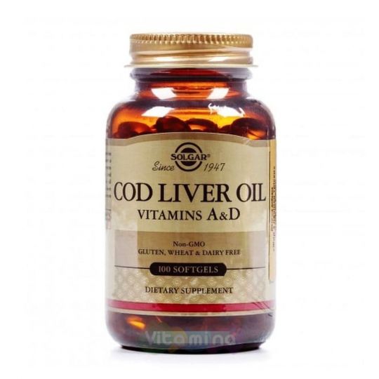 Солгар Жир из печени трески (100 капсул)