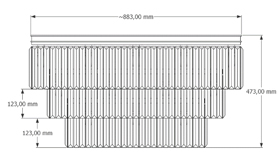 Люстра Vitaluce V5821-9/23PL, 23xE14 Макс. 40Вт / Виталюче