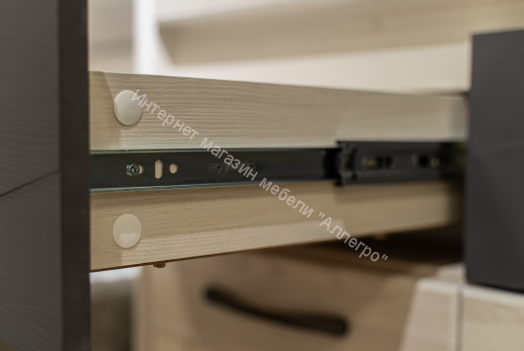 Шкаф комбинированный 45.03 Лиана (3-х дв.), Ясень анкор светлый/Ясень графит/Патина