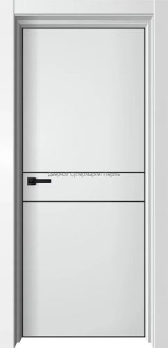 Лайника 02 Вайт ПВХ черная алюминиевая кромка с четырех сторон