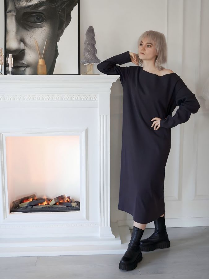 Платье Nebbia бесшовное графит