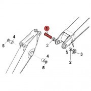 Палец крепления рукояти к стреле [811/90377] для JCB JS160W 