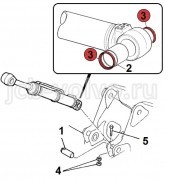 Пыльник в основание г/цилиндра стрелы [LAU0085] для JCB JS200W 