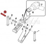 Палец крепления г/цилиндра ковша к тяге (поз-1) [KRV1120] для JCB JS220 (200, 210) 