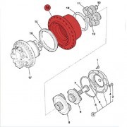 Корпус редуктора хода с подшипником [20/951599] для гусеничного экскаватора JCB 
