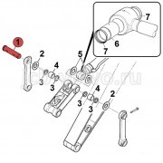 Палец крепления г/цилиндра ковша к тягам [KBV0732] для JCB JS260 