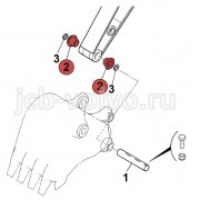 Втулка в рукоять (грибок) [JSV0350] для JCB JS330 