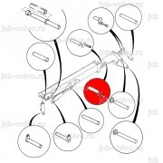 Палец в основание г/цилиндра каретки [811/50426] для погрузчика JCB 531-70 