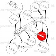 Палец крепления тяги к каретке [811/50428] для погрузчика JCB 531-70 