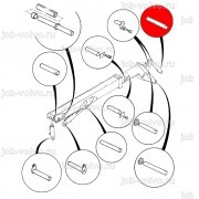 Палец крепления тяги к каретке [811/90125] для погрузчика JCB 531-70 