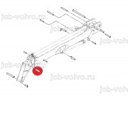 Палец в основание г/цилиндра опрокидывания каретки (ковша) [1025/2008] для погрузчика JCB 540-140 