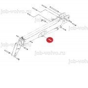 Втулка в шток г/цилиндра подъема стрелы [1211/0021A] для погрузчика JCB 540-140 