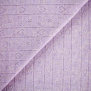 Рибана жаккард ажур - Сиреневый меланж 50*37 см.