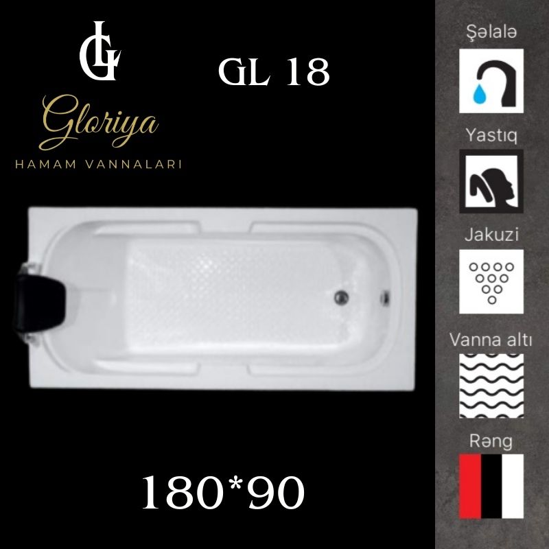 GLORİYA düz vannaları GL18 - 180*90 sm