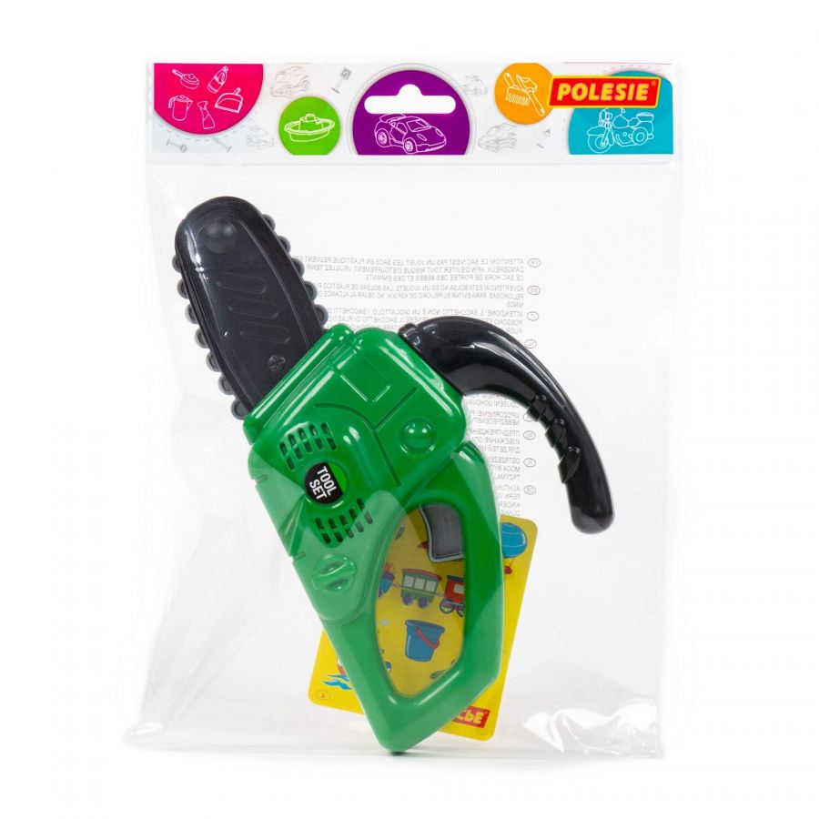 Бензопила игрушечная (зелёная) (в пакете)