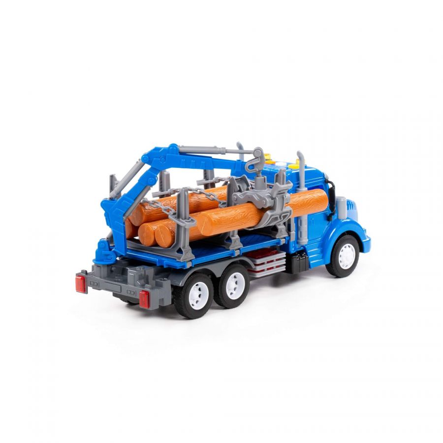 "Профи", автомобиль-лесовоз инерционный (со светом и звуком) (синий) (в коробке)