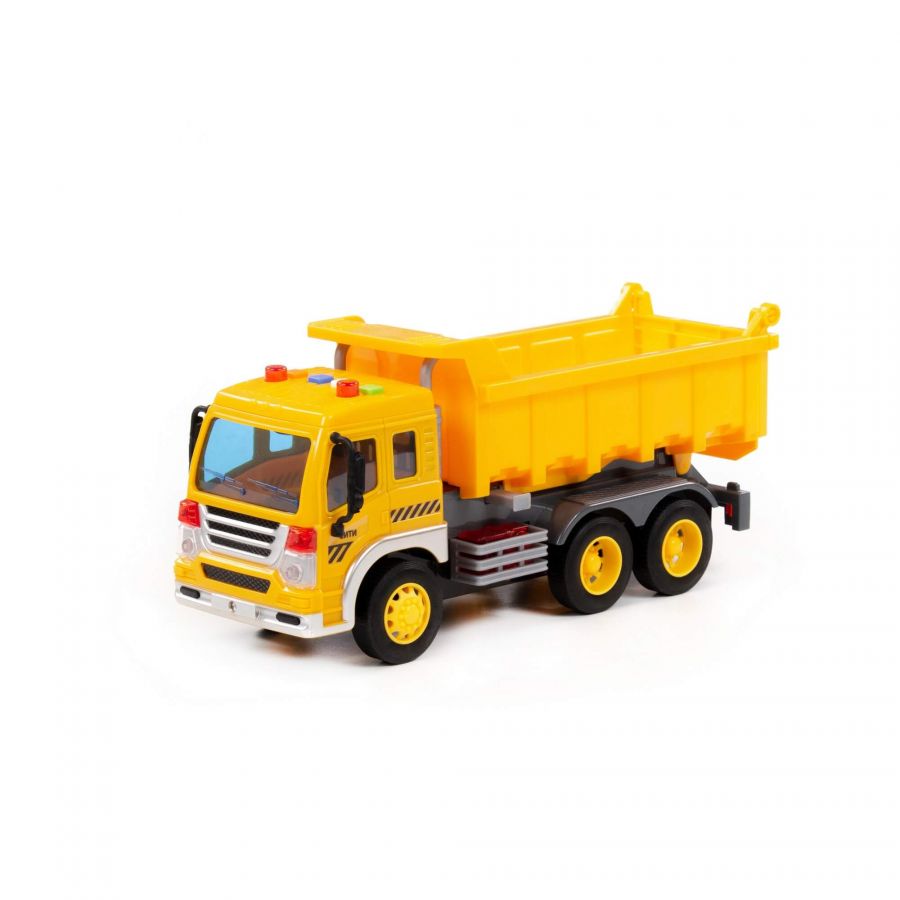 "Сити", автомобиль-самосвал инерционный (со светом и звуком) (жёлтый) (в коробке)