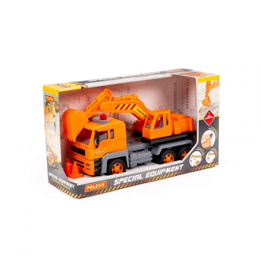 "Алмаз", автомобиль-экскаватор инерционный (в коробке)