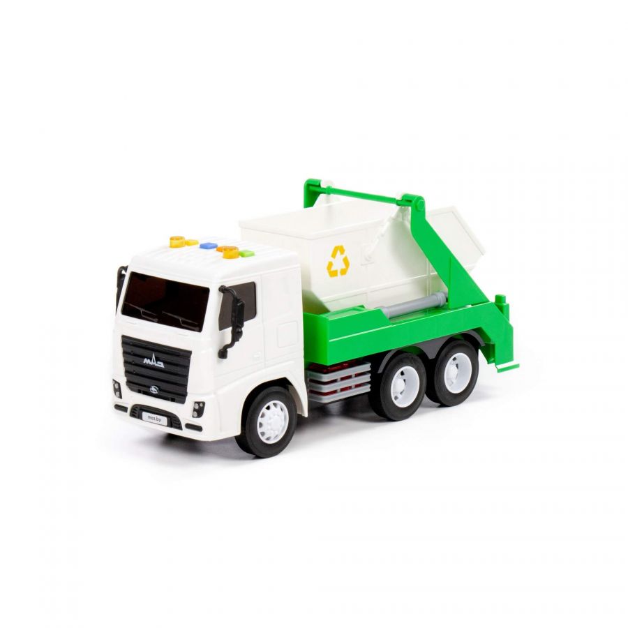 МАЗ, автомобиль-контейнеровоз инерционный (со светом и звуком) (в коробке)