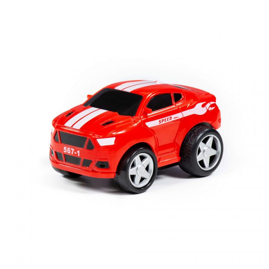 "Крутой Вираж", автомобиль гоночный №1 инерционный (в пакете)