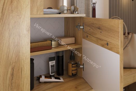 Набор для прихожей "Алекс" Дуб крафт золотой/Белое дерево