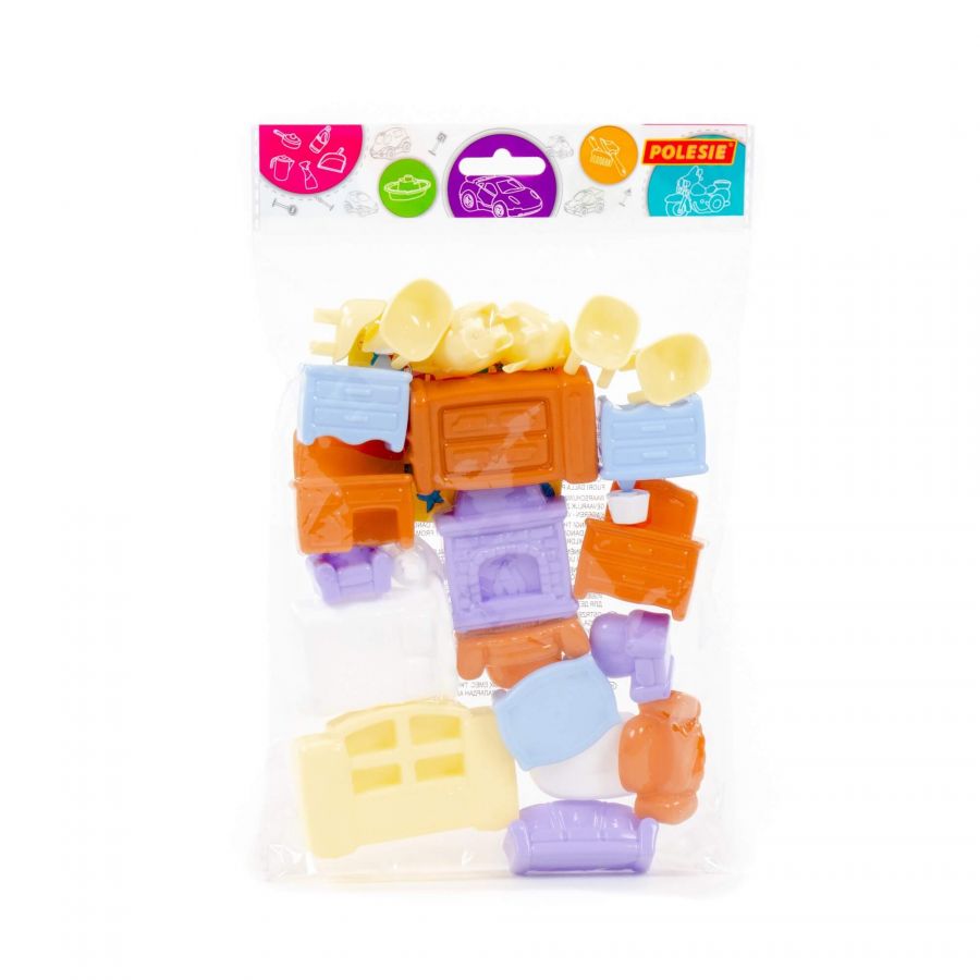 Набор мебели для кукол №5 (21 элемент) (в пакете)