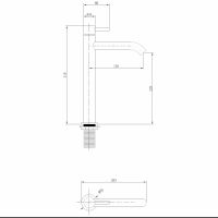 Смеситель ABBER Wasser Kreis AF8111RG для раковины, розовое золото схема 2