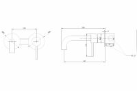 Смеситель ABBER Wasser Kreis AF8112RG для раковины скрытого монтажа, розовое золото схема 2