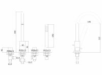 Смеситель ABBER Wasser Kreis AF8113 на борт ванны, хром схема 2