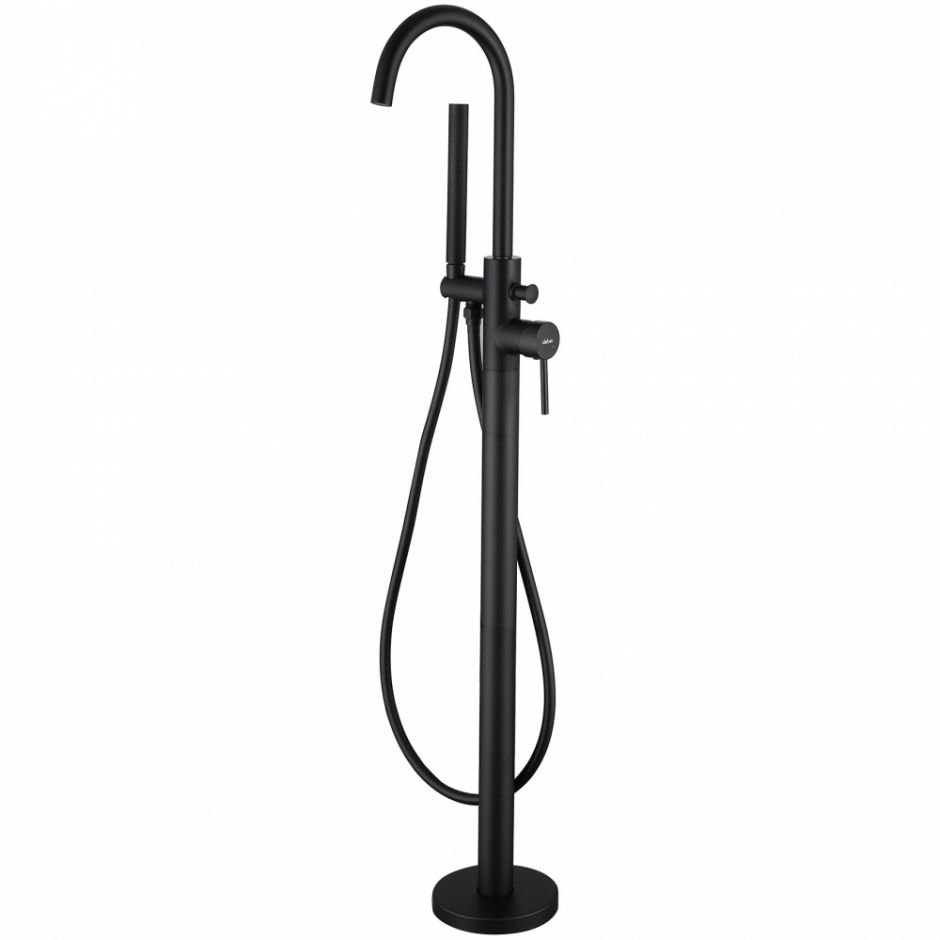 Изображение Смеситель ABBER Wasser Kreis AF8115B напольный для ванны, черный матовый