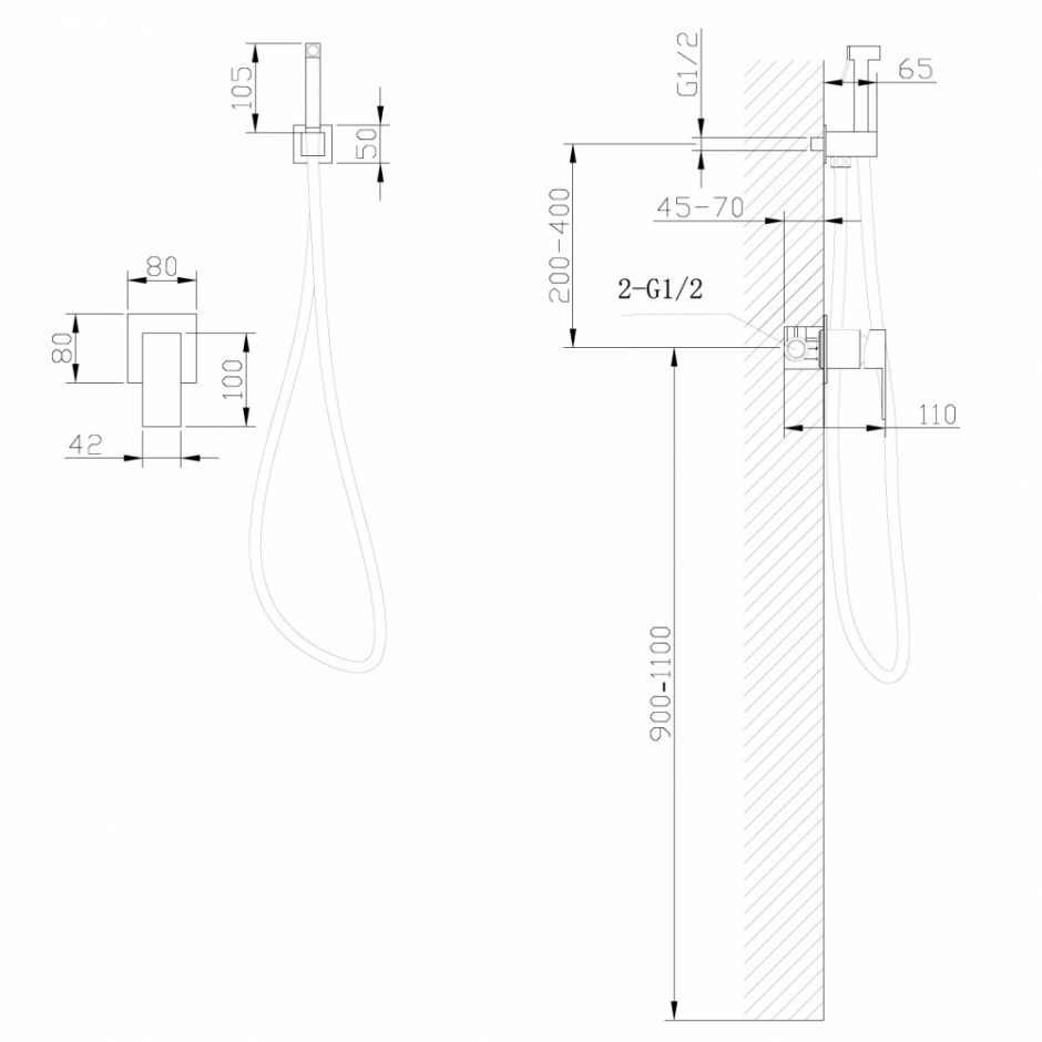 Смеситель ABBER Daheim AF8225 с гигиеническим душем, хром ФОТО