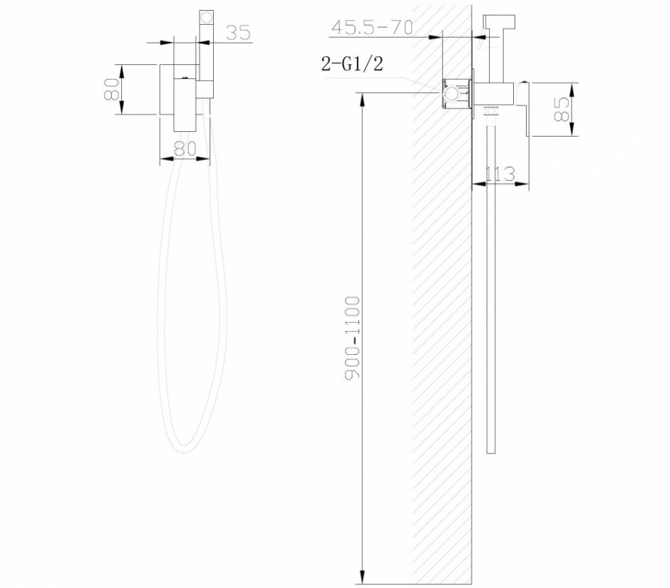 Смеситель ABBER Daheim AF8226 с гигиеническим душем, хром ФОТО