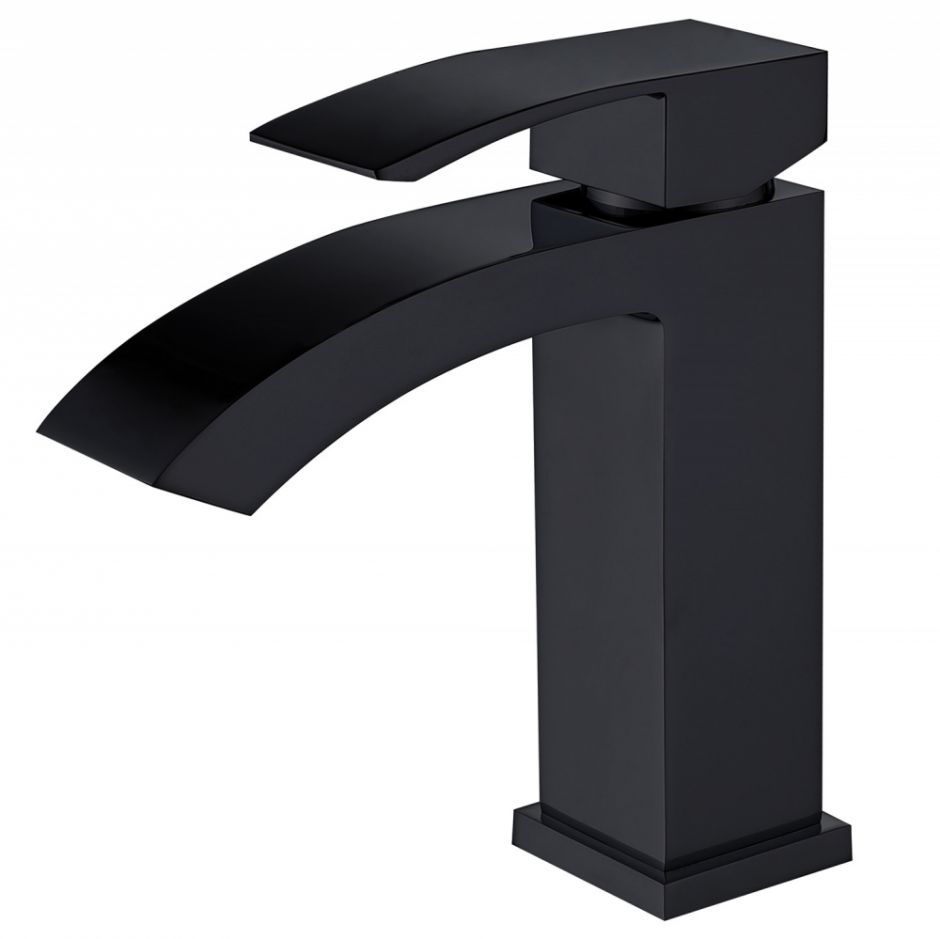 Изображение Смеситель ABBER Wasserfall AF8610B для раковины, черный матовый