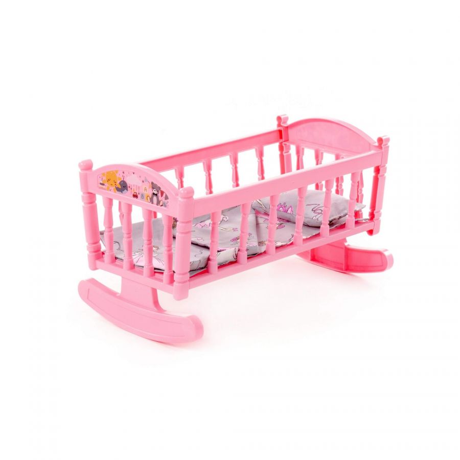 Кроватка-качалка сборная для кукол №4 (8 элементов) (в пакете)