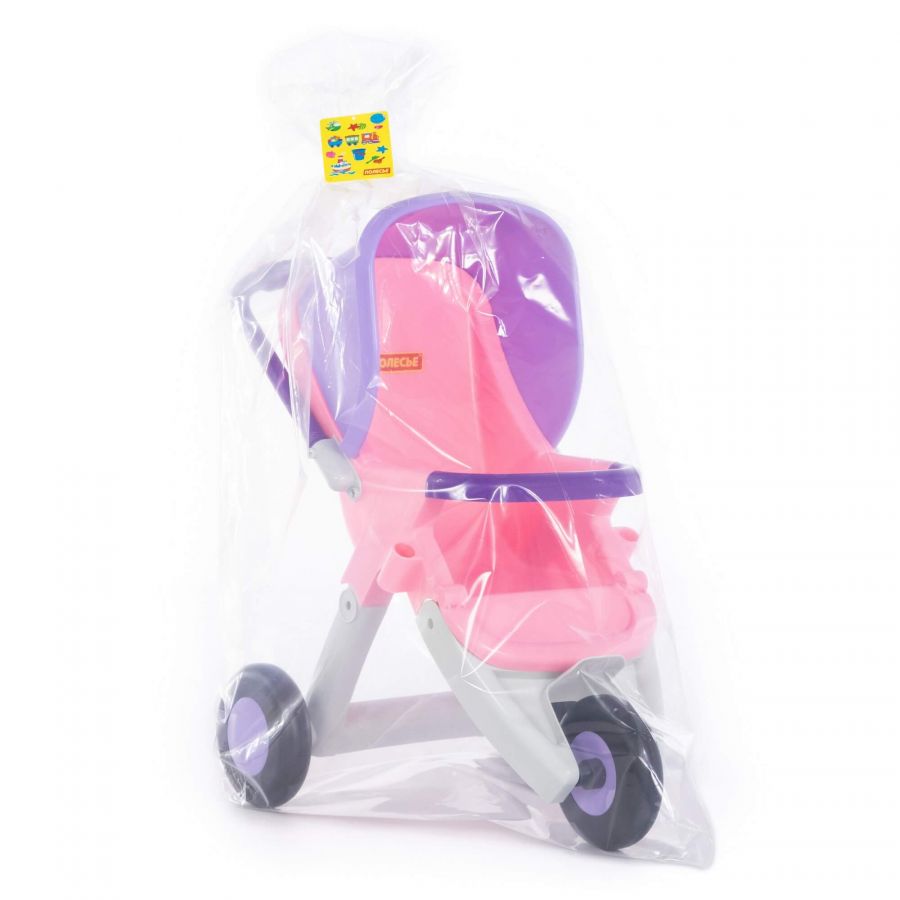 Коляска для кукол прогулочная "Anita" 3-х колёсная (розовая) (в пакете)