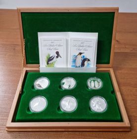 Австралия Набор 6 монет 10 долларов "Птицы Австралии" 1989-1994 Proof