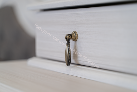 Спальный гарнитур Кантри (патина), Вудлайн кремовый/Сандал белый