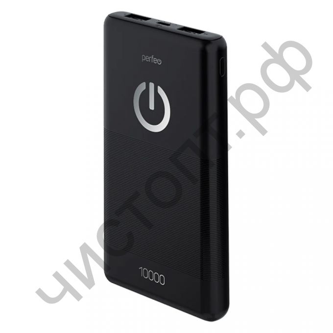 Моб. заряд. устрой. Perfeo Splash 10000 mah + Micro usb /In Micro usb /Out USB 1 А, 2.1A/ Black (PF_B4296)