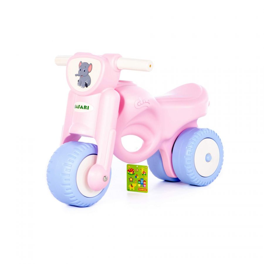 Каталка-мотоцикл "Мини-мото" сафари (розовая)
