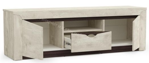 Тумба под ТВ 33.17 Лючия, Бетон пайн белый/Венге